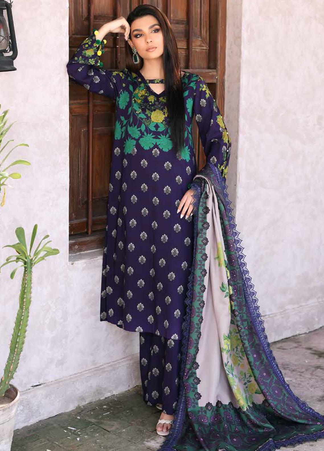 Charizma Embroidered Slub Suits Unstitched 3 Piece CPMW3-07 - Winter Collection