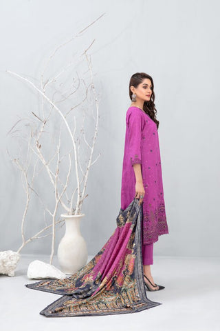 D-2001 | 3PC Stitched Lawn Collection Neeshay By Tawakkal