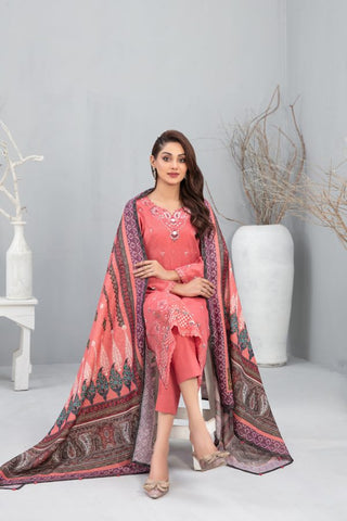 D-2003 | 3PC Stitched Lawn Collection Neeshay By Tawakkal