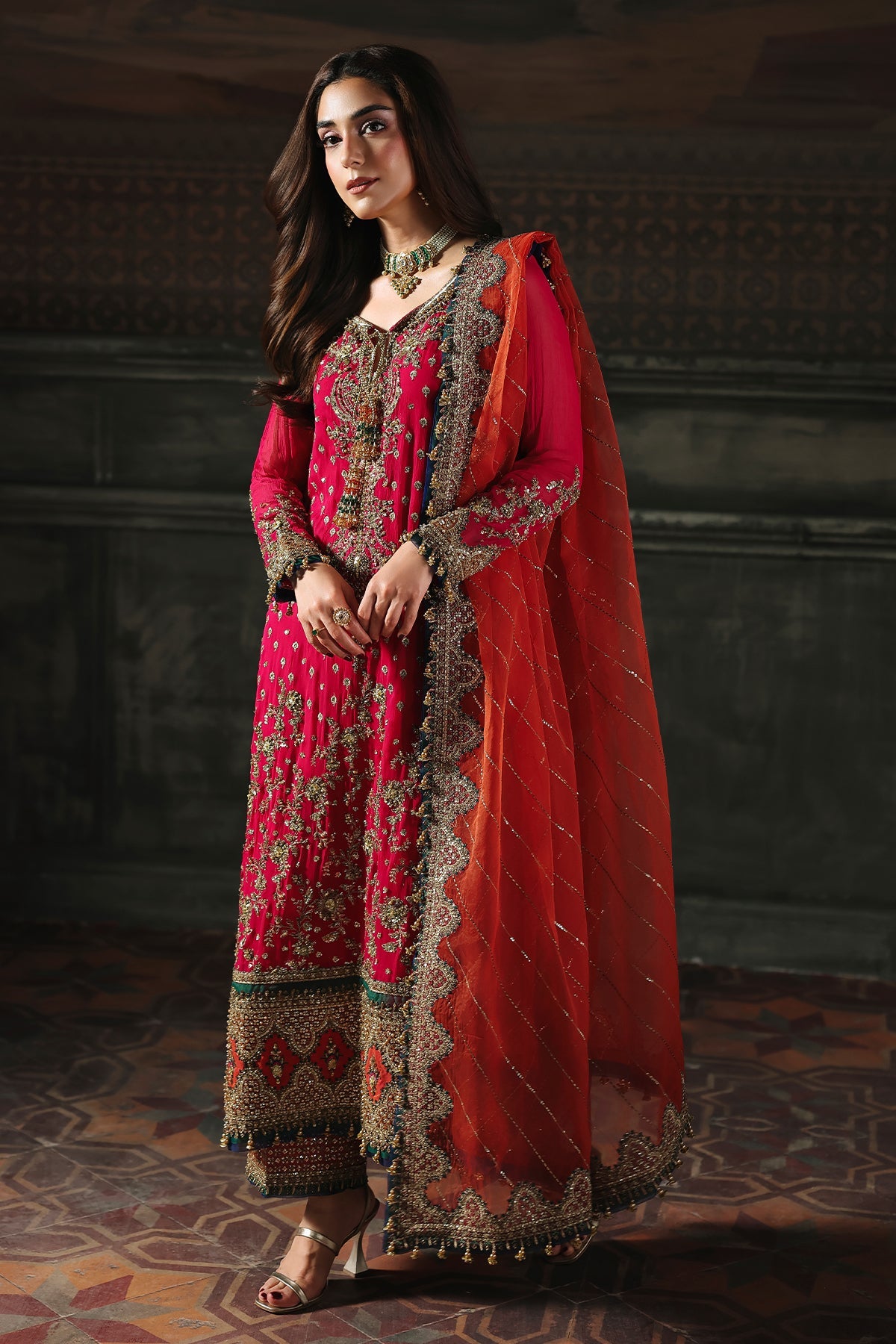 3-PC Unsititched Embroidered Dyed Chiffon Dastan E Jashan By Charizma | DJW5-13