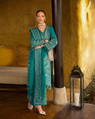 Unstitched 3-PC Embroidered Zinnia Luxury Lawn By Faiza Saqlain | Calla Unstitched 3-PC Embroidered Zinnia Luxury Lawn By Faiza Saqlain | Calla