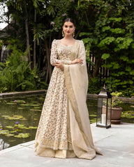 Unstitched 3-PC Embroidered Zinnia Luxury Lawn By Faiza Saqlain | Vinika Unstitched 3-PC Embroidered Zinnia Luxury Lawn By Faiza Saqlain | Vinika