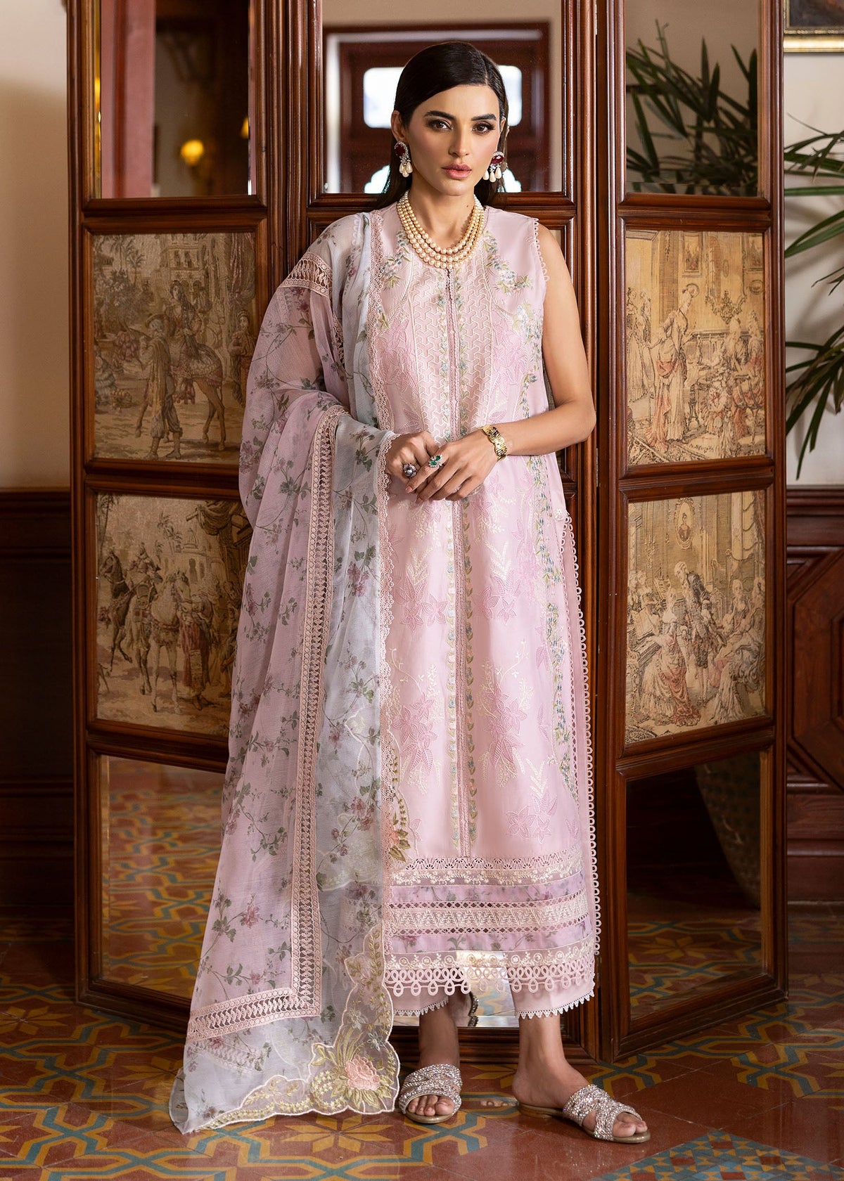 3-PC Unstitched Embroidered Lawn Bloom By Saira Shakira | CHLOE 3-A