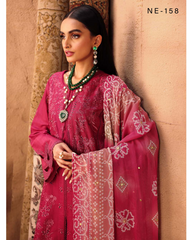 3-PC Unstitched Chikakari Doriya Lawn By Nureh | NE-158 3-PC Unstitched Chikakari Doriya Lawn By Nureh | NE-158