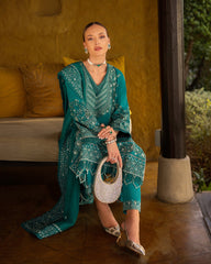 Unstitched 3-PC Embroidered Zinnia Luxury Lawn By Faiza Saqlain | Calla Unstitched 3-PC Embroidered Zinnia Luxury Lawn By Faiza Saqlain | Calla