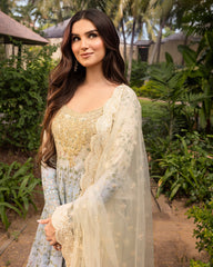 Unstitched 3-PC Embroidered Zinnia Luxury Lawn By Faiza Saqlain | Freesia Unstitched 3-PC Embroidered Zinnia Luxury Lawn By Faiza Saqlain | Freesia