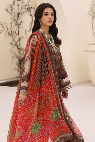 CN4-008 | 3PC Unstitched Embroidered Lawn Naranji By Charizma