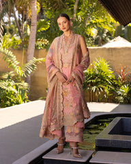 Unstitched 3-PC Embroidered Zinnia Luxury Lawn By Faiza Saqlain | Peony Unstitched 3-PC Embroidered Zinnia Luxury Lawn By Faiza Saqlain | Peony