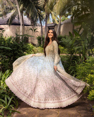 Unstitched 3-PC Embroidered Zinnia Luxury Lawn By Faiza Saqlain | Freesia Unstitched 3-PC Embroidered Zinnia Luxury Lawn By Faiza Saqlain | Freesia
