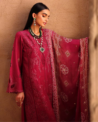 3-PC Unstitched Chikakari Doriya Lawn By Nureh | NE-158 3-PC Unstitched Chikakari Doriya Lawn By Nureh | NE-158