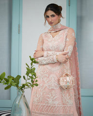 Unstitched 3-PC Embroidered Zinnia Luxury Lawn By Faiza Saqlain | Valetta Unstitched 3-PC Embroidered Zinnia Luxury Lawn By Faiza Saqlain | Valetta