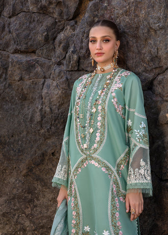 6A | Winds of Eden - Jade | 3PC Unstitched Lawn Crimson By Saira Shakira