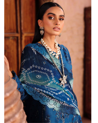 3-PC Unstitched Chikakari Doriya Lawn By Nureh | NE-160 3-PC Unstitched Chikakari Doriya Lawn By Nureh | NE-160