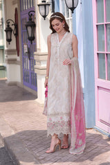 3-PC Unstitched Embroidered Lawn Noor By Saadi Asad | D4- Beige 3-PC Unstitched Embroidered Lawn Noor By Saadi Asad | D4- Beige