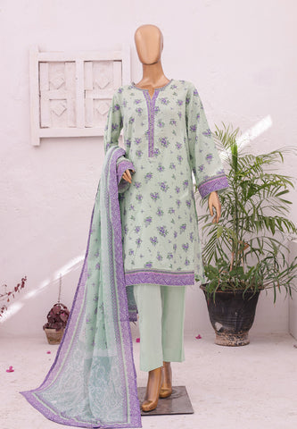 06 | 3PC Stitched Printed Lawn By Bin Saeed