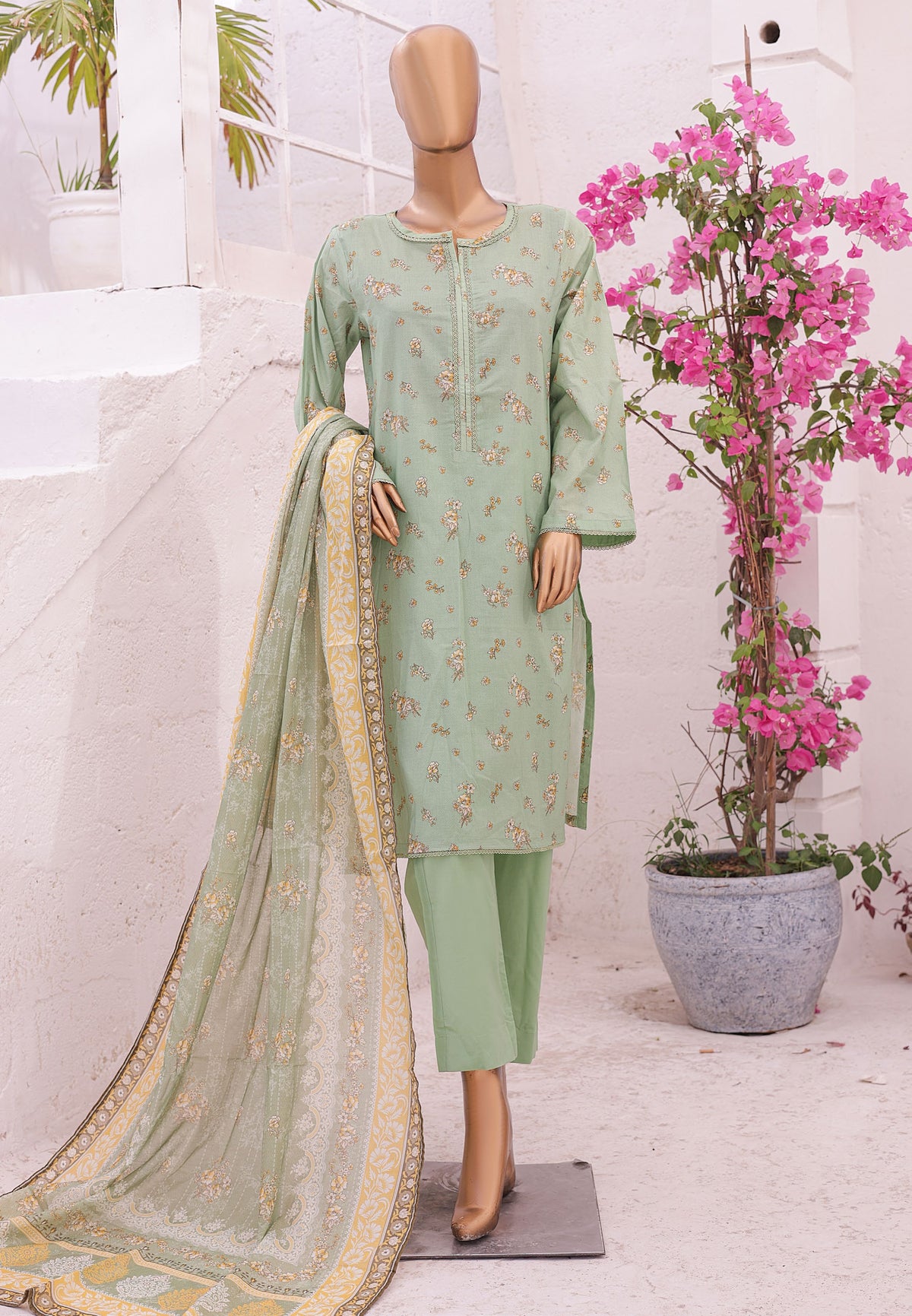 10 | 3PC Stitched Printed Lawn By Bin Saeed