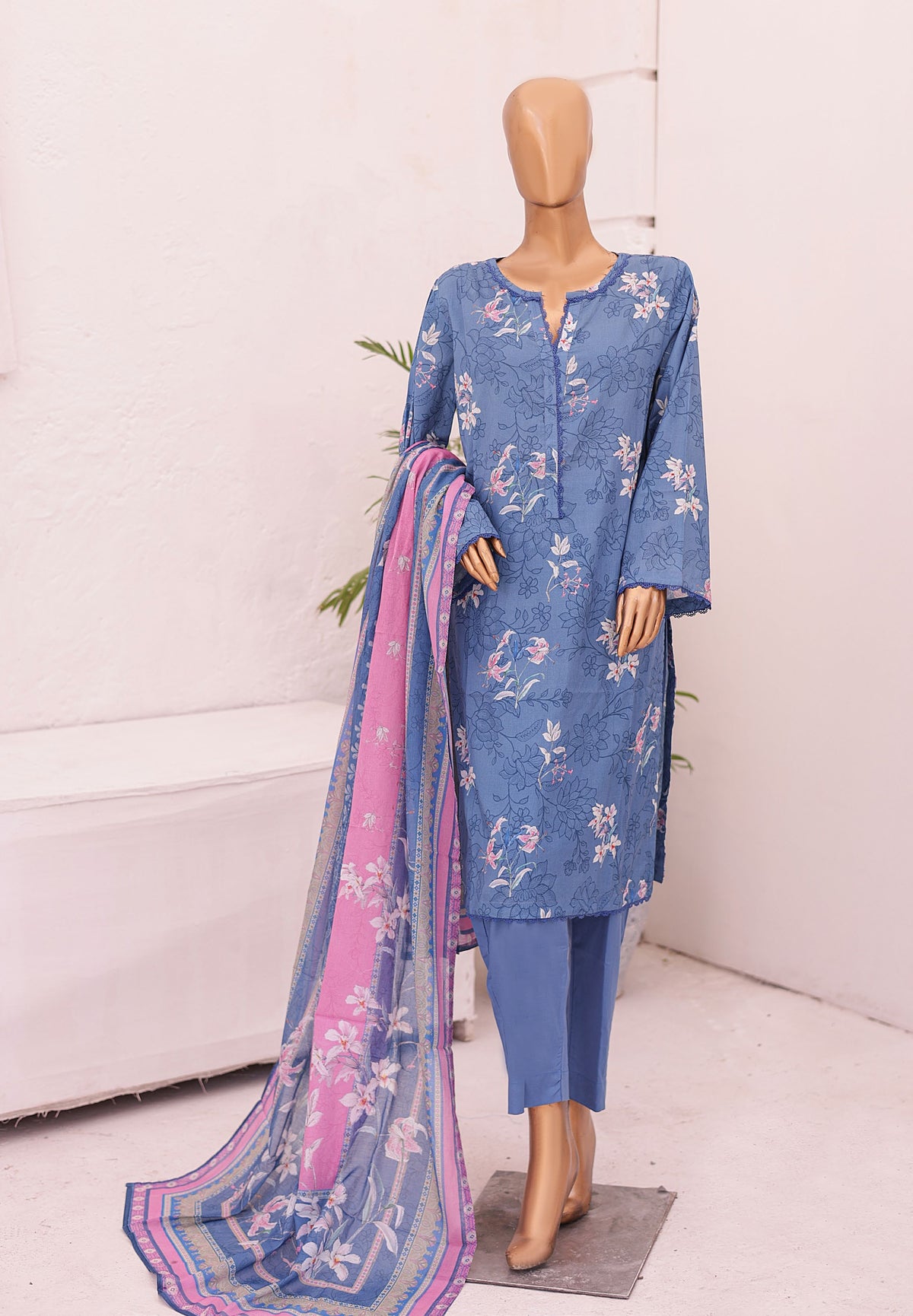 11 | 3PC Stitched Printed Lawn By Bin Saeed