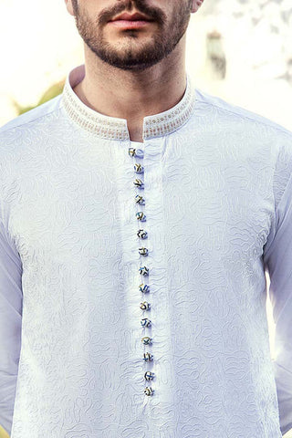 EG -1448 | Semi-Stitched Summer White Series Eid Gala By Riwaj Men Swear