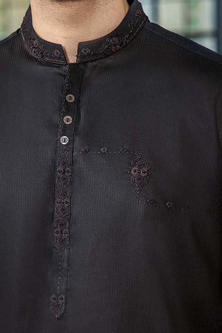 EG -1459 | Semi-Stitched Summer Black & Blue Series Eid Gala By Riwaj Men Swear