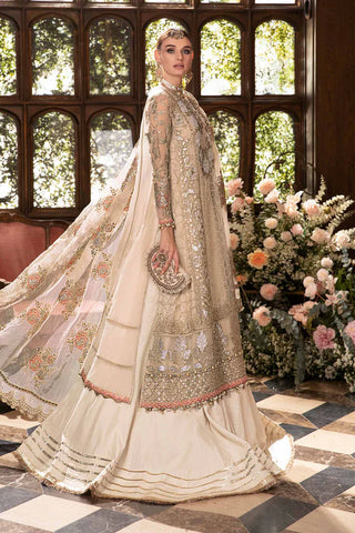BD-2805 | 3PC UNSTITCHED EID COLLECTION EMBROIDERED SAREE BY MARIA B