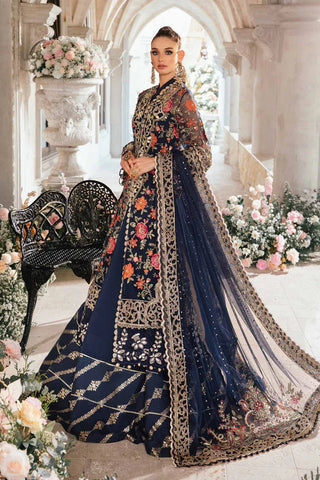 BD-2808 | 3PC UNSTITCHED EID COLLECTION EMBROIDERED SAREE BY MARIA B