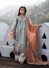 3-PC Unstitched Embroidered Luxury Lawn By Hussain Rehar | Malibu 3-PC Unstitched Embroidered Luxury Lawn By Hussain Rehar | Malibu
