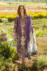 Unstitched 3-PC Chikan Embroidered Lawn Hemline Secret Garden By Mushq | Celestial Bloom Unstitched 3-PC Chikan Embroidered Lawn Hemline Secret Garden By Mushq | Celestial Bloom