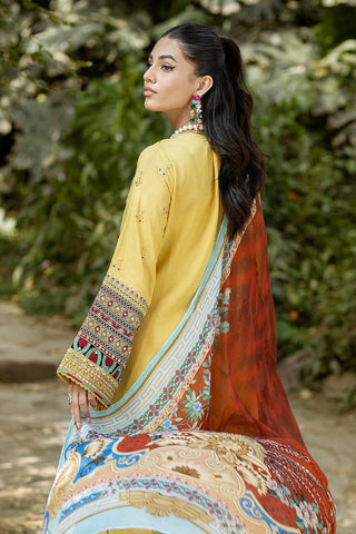 IPL - 06 Tabassum | 3PC Unstitched Lawn Collection Jaan e Ada By Imrozia Premium