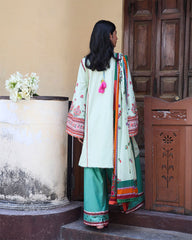 Unstitched 3-PC Embroidered Cotton Silk Dupatta By Jugnu | Rupal Unstitched 3-PC Embroidered Cotton Silk Dupatta By Jugnu | Rupal