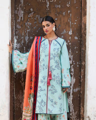Unstitched 3-PC Embroidered Cotton Silk Dupatta By Jugnu | Neelum Unstitched 3-PC Embroidered Cotton Silk Dupatta By Jugnu | Neelum