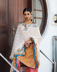Unstitched 3-PC Embroidered Cotton Silk Dupatta By Jugnu | Nal Unstitched 3-PC Embroidered Cotton Silk Dupatta By Jugnu | Nal