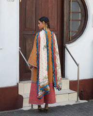 Unstitched 3-PC Embroidered Cotton Silk Dupatta By Jugnu | Nal Unstitched 3-PC Embroidered Cotton Silk Dupatta By Jugnu | Nal