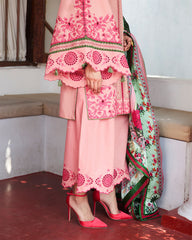 Unstitched 3-PC Embroidered Cotton Silk Dupatta By Jugnu | Ravi Unstitched 3-PC Embroidered Cotton Silk Dupatta By Jugnu | Ravi
