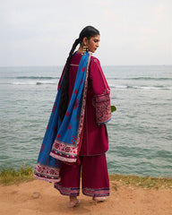 Unstitched 3-PC Embroidered Cotton Silk Dupatta By Jugnu | Beas Unstitched 3-PC Embroidered Cotton Silk Dupatta By Jugnu | Beas