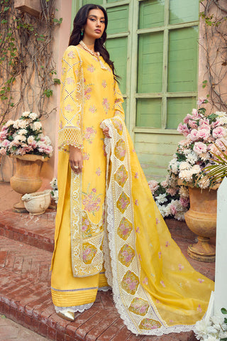 4423-ZEMAL | 3PC Unstitched Embroidered Premium Lawn By Motifz