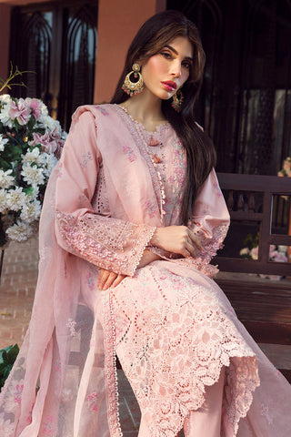 4428-HUDA | 3PC Unstitched Embroidered Premium Lawn By Motifz