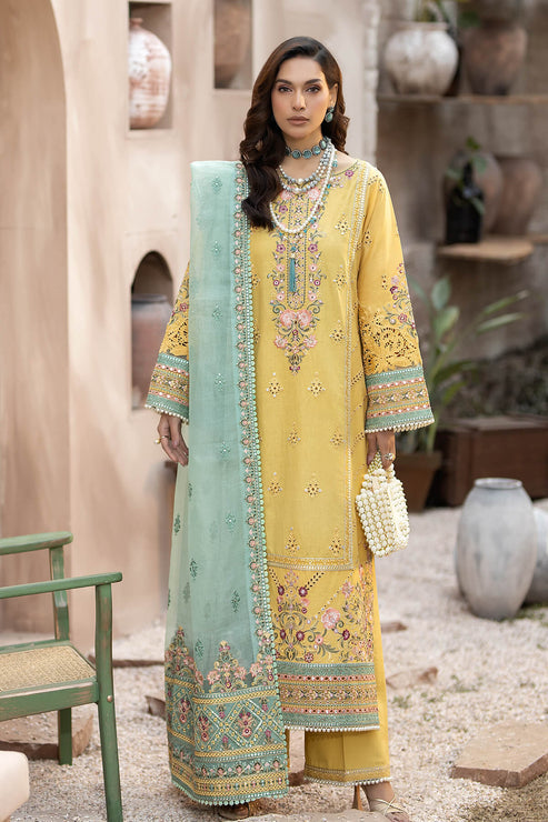 S.L 44 Zaira | 3PC Unstitched Gulposh Luxury Lawn By Serene Premium