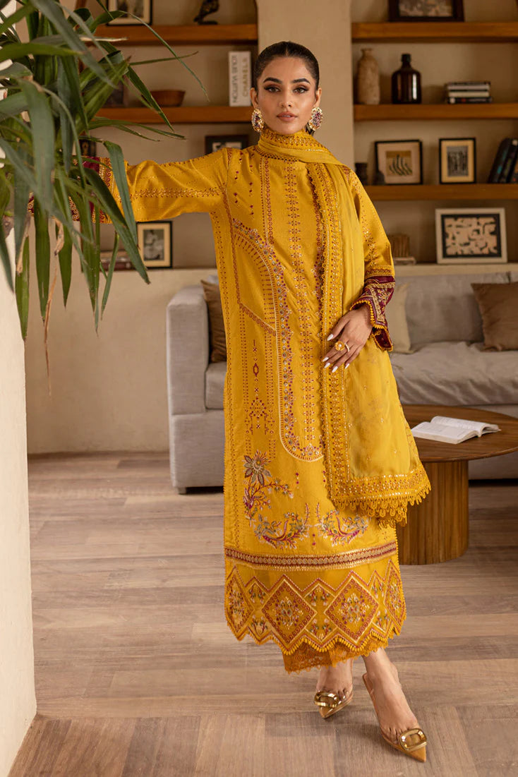 SKC-78 | 3PC Unstitched Suit Lawn Karandi Collection Enchante By Marjjan