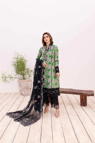 06 - Black Iris | 3PC Unstitched Collection Shiree By Sablev