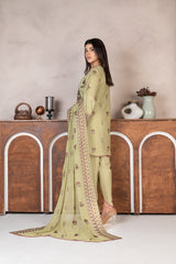 3-PC Unstitched Lawn Embroidered Laser Cutwork Madiha By Wania | WL-370 3-PC Unstitched Lawn Embroidered Laser Cutwork Madiha By Wania | WL-370