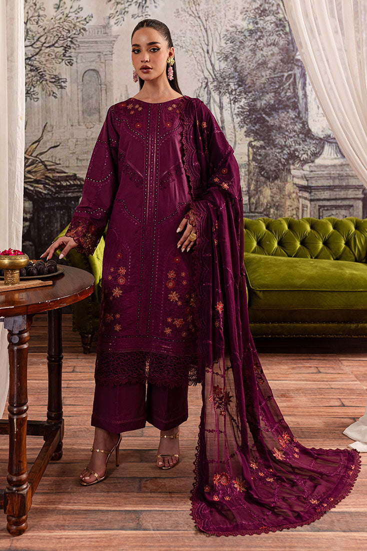 SKC-51 | 3Pc Unstitched Suit Winter Embroidered Karandi Romantique By Marjjan