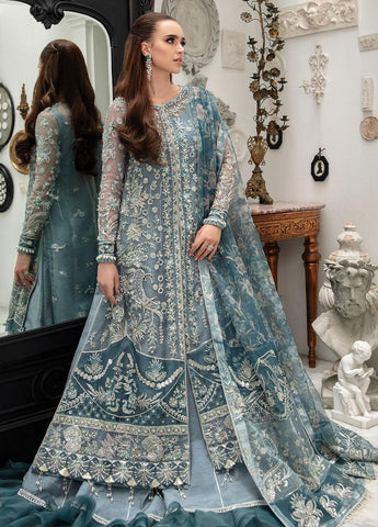 Alif By AJR Couture Embroidered Organza Suits Unstitched 4 Piece AJR23AL-LW LWF-03-23 Ambrosia - Luxury Wedding Collection