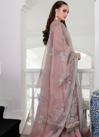 Alif By AJR Couture Embroidered Net Suits Unstitched 4 Piece AJR23AL-LW LWF-05-23 Violet - Luxury Wedding Collection