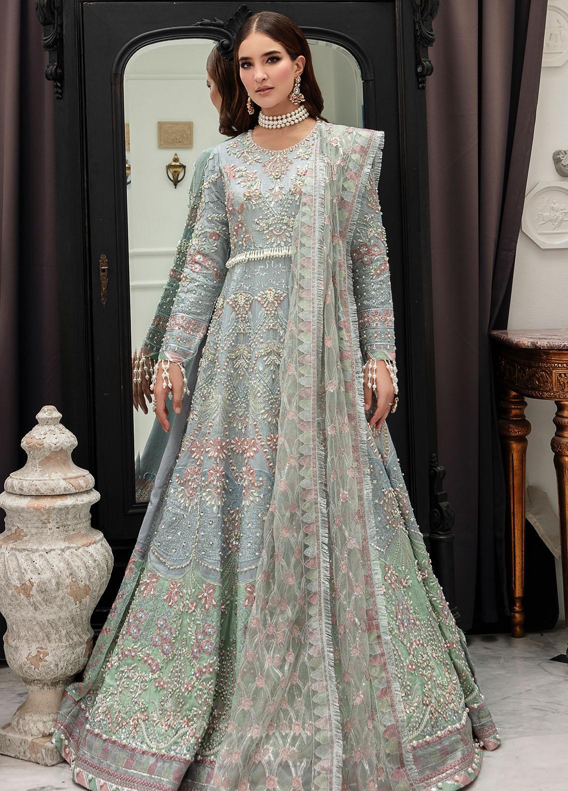 Alif By AJR Couture Embroidered Raw Silk Suits Unstitched 3 Piece AJR23AL-LW LWF-06-23 Veronica - Luxury Wedding Collection
