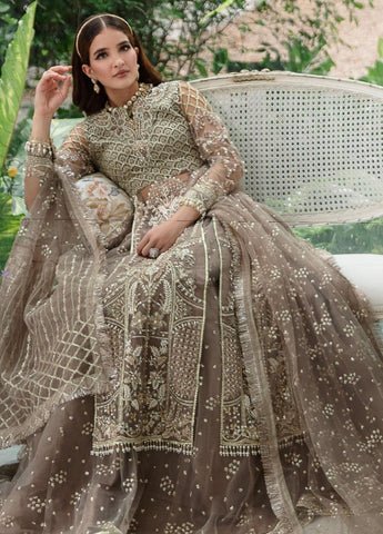 Alif By AJR Couture Embroidered Organza Suits Unstitched 4 Piece AJR23AL-LW LWF-07-23 Azalea - Luxury Wedding Collection