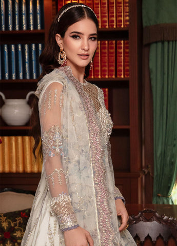 Alif By AJR Couture Embroidered Net Suits Unstitched 4 Piece AJR23AL-LW LWF-08-23 Jewel - Luxury Wedding Collection