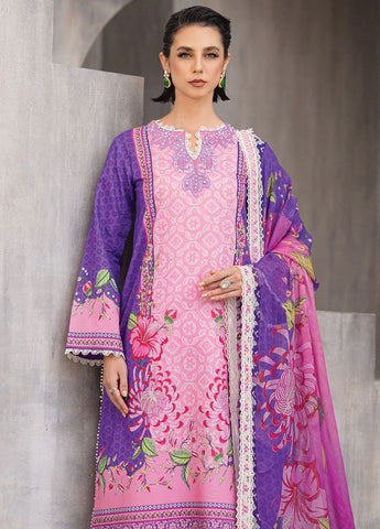 Luxe Bloom | RNZ-04B | 3PC Unstitched Printed Lawn Azalea By Roheenaz