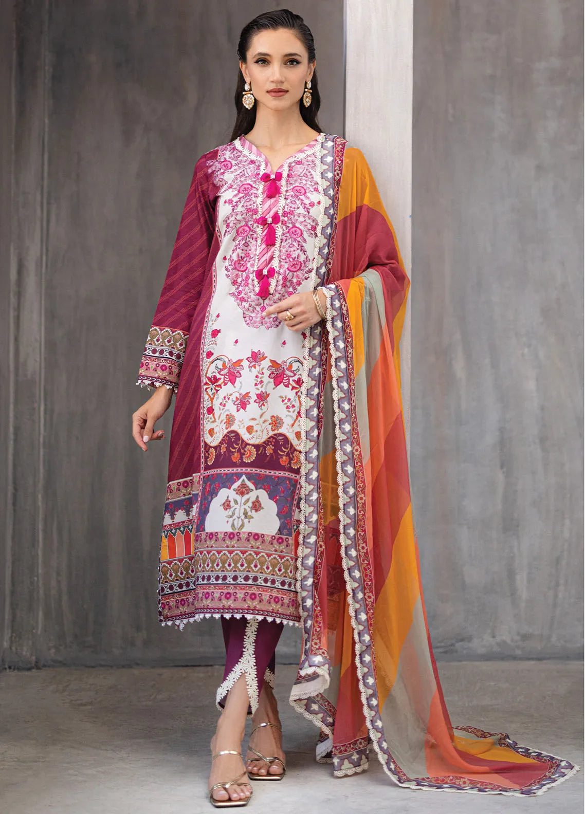 Orchid Oasis | RNZ-05B | 3PC Unstitched Printed Lawn Azalea By Roheenaz
