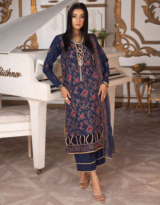 Design 07 - 3Pc - Unstitched Rioga By Sanam Saeed