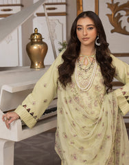 Design 08 - 3Pc - Unstitched Rioga By Sanam Saeed